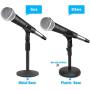 Desktop Microphone Stand, Upgraded Adjustable Table Mic Stand with Non-Slip Metal Base for Blue Yeti Snowball Spark & Other Microphone