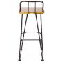 Christopher Knight Home Denali Outdoor Industrial Acacia Wood Bar Set with Finished Iron Frame, Teak Finish / Rustic Metal