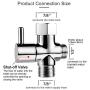 SOMDARHK T-adapter with Shut off Valve, T Adapter Bidet, Bidet Valve Adapter for toilet sprayer with Bidet T Adapter