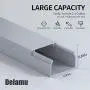 Cord Cover, Delamu 157in Cable Concealer Cable Cover Channel, PVC Cord Hider on Wall, Paintable Cable Raceway, Cuttable Wire Covers for Cords, Cable Hider to Hide Wall Mounted TV, CC01-Grey