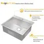 Bonnlo 25 Inch Drop-in Kitchen Sink 18 Gauge T304 Stainless Steel Single Bowl Topmount Sink, 25 x 22 x 9 inch