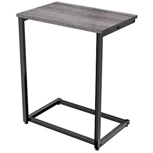 Homemaxs C Table Sofa Side End Table Wood Finish Steel Construction Easy Assembly 26-Inch for Small Space (Gray) Homemaxs C Table Sofa Side End Table Wood Finish Steel Construction Easy Assembly 26-Inch for Small Space (Gray)