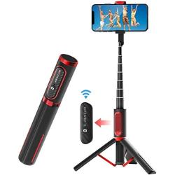 Selfie Stick Tripod, BlitzWolf Lightweight Aluminum All in One Extendable Phone Tripod Selfie Stick Bluetooth with Remote for iPhone 11 Pro/XS MAX/XS/XR/X/8 Plus/7 Plus/6S, Galaxy S10/S9/S9 Plus, More