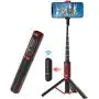 Selfie Stick Tripod, BlitzWolf Lightweight Aluminum All in One Extendable Phone Tripod Selfie Stick Bluetooth with Remote for iPhone 11 Pro/XS MAX/XS/XR/X/8 Plus/7 Plus/6S, Galaxy S10/S9/S9 Plus, More