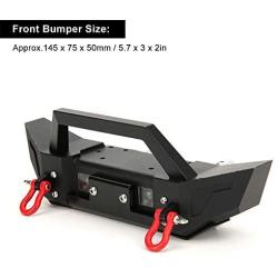 Tbest RC Car Bumper, Metal Front Rear Bumper Spare Parts for SCX10 TRX4 D90 1/10 RC Car