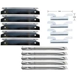 Direct Store Parts Kit DG132 Replacement for Gas Grill Brinkmann 810-1575-W Gas Grill Parts Kit (Stainless Steel Burner + Stainless Steel Carry-Over Tubes + Porcelain Steel Heat Plate)