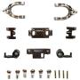 lahomia RC Metal Alloy Arm Steering Knuckles Hub Carrier Kit for WPL D12 1:12 RC Model Car Crawler Buggy Parts - Titanium