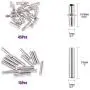 Swpeet 120Pcs 4 Styles Shelf Pins Kit, Top Quality Nickel Plated Shelf Bracket Pegs Cabinet Furniture Shelf Pins Support for Shelf Holes on Cabinets, Entertainment Centers