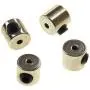 Locking Pin Backs (72) Bulk Metal Pin Keepers Bundled with Storage Case Hickoryville (White)