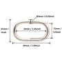 BIKICOCO 1-1/4 Metal Oval Ring Buckle Loops Non Welded for Leather Purse Bags Handbag Straps, Silver - Pack of 10