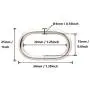 BIKICOCO 1-1/4 Metal Oval Ring Buckle Loops Non Welded for Leather Purse Bags Handbag Straps, Silver - Pack of 10
