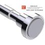 BRIOFOX Shower Curtain Rods 42-72 Inches, Rust Free + Non-Fall Down, 304 Stainless Steel, Super Large Non-Slip Plate Spring Shower Rod, Use in Bathroom, Kitchen, Home, Never Collapse, No Drilling