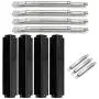 VICOOL Grill Parts for charbroil Commercial Series 4 Burners 463268008, 463248208, Heat Plates,Burners, Crossover Tubes Kits VICOOL Grill Parts for charbroil Commercial Series 4 Burners 463268008, 463248208, Heat Plates,Burners, Crossover Tubes Kits