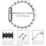 Wearlizer Compatible with Apple Watch Bands 38mm 40mm Mens Womens Replacement for iWatch Strap Silver Stainless Steel and Black Resin Wristband Fashion Bracelet Metal Clasp Series 5 4 3 2 1 Sport