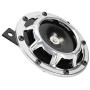 Novelbee 12V 110db Electric Super Horn with Bracket,High Tone and Low Tone Metal Twin Horn Kit for Boat,Car,Truck,Motorcycle (Silver)