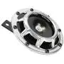 Novelbee 12V 110db Electric Super Horn with Bracket,High Tone and Low Tone Metal Twin Horn Kit for Boat,Car,Truck,Motorcycle (Silver)