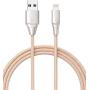 Xcentz iPhone Charger 3ft, MFi Certified Lightning Cable iPhone Charger Cable Metal Connector, Durable Braided Nylon High-Speed Charging Cord for iPhone 11/X/XS Max/XR/8 Plus/7/6/5, iPad, Gold