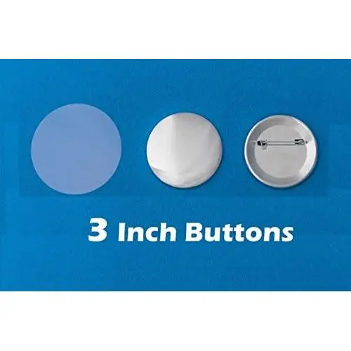 3'' Inch Metal Pin Buttons Parts 500 Pack - Badge Making Supplies 3'' Inch Metal Pin Buttons Parts 500 Pack - Badge Making Supplies