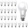 24 Pack A19 LED Light Bulb, 60 Watt Equivalent, Daylight 5000K, E26 Medium Base, Non-Dimmable LED Light Bulb, UL Listed