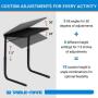 Table Mate II Folding TV Tray Table and Cup Holder with 6 Height and 3 Angle Adjustments The Original TV Tray (White)