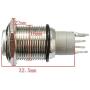 ESUPPORT 12V Car Red LED Momentary Speaker Push Button Metal Switch