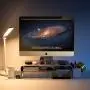 2 Tiers Aluminum Monitor Stand Shelf Riser Metal Desk Stand Base up to 27 inches Screens for PC, Laptop, Computer, iMac, MacBook with Storage Organizer Space for Magic Keyboard & Mouse(Silver