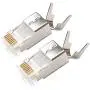 VBOR CAT7 Large Connector RJ45 Shielded Connector RJ45 Plug 50μ-Gold Plated Modular Plug 2 Piece Set for CAT7 Ethernet Cable (50 Pieces Pack) VBOR CAT7 Large Connector RJ45 Shielded Connector RJ45 Plug 50μ-Gold Plated Modular Plug 2 Piece Set for CAT7 Ethernet Cable (50 Pieces Pack)