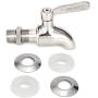 Beverage Dispenser Replacement Spigot,Oak Leaf Stainless Steel Spigot Polished Finished, Dispenser Replacement Faucet