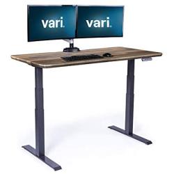 Vari Electric Standing Desk 60'' x 30'' - Dual Motor Sit to Stand Desk - Push Button Memory Settings - Solid Top with 3-Stage Adjustable Steel Legs - Work or Home Office Desk