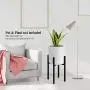 Befano Metal Plant Stand 8 inch - 12 inch Adjustable Modern Plant Stand for Indoor Outdoor Flower Pot Stand, Black