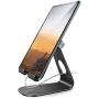 Tablet Stand Adjustable, Lamicall Tablet Stand : Desktop Stand Holder Dock Compatible with Tablet Such as iPad 2018 Pro 9.7, 10.5, Air Mini 2 3 4, Kindle, Nexus, Accessories, E-Reader (4-13)-Black