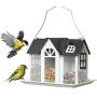 Kingsyard Bird Feeder House for Outside Metal Mesh Wild Bird Feeder Home with Triple Feeders for Finch Cardinal Weatherproof Garden Yard Outdoor Decoration, NOT Squirrel Proof