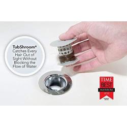 TubShroom the Revolutionary Tub Drain Protector Hair Catcher/Strainer/Snare, Gray