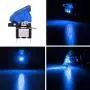 ESUPPORT Car Blue Cover Blue LED Light Rocker Toggle Switch SPST ON Off Pack of 5