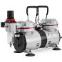 PointZero 1/3 HP Double Piston Airbrush Compressor with Regulator, Gauge and Water Trap - Quiet Professional Air Pump