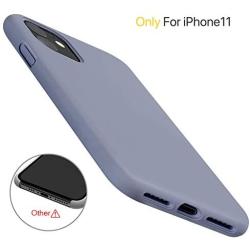 Miracase Liquid Silicone Case Compatible with iPhone 11 6.1 inch(2019), Gel Rubber Full Body Protection Shockproof Cover Case Drop Protection Case (Lavender Gray)