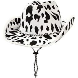 Beistle Cow Print Cowboy Hat-1 Pc, White/Black