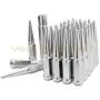 Venum wheel accessories 32pc Chrome Spike Lug Nuts 9/16-18 Spiked Metal Lug Nuts Solid 1 Piece 4.5'' Tall + Key Socket for 1994-2011 RAM 2500 & 3500 Heavy Duty USA