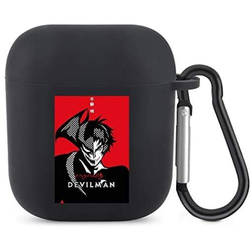 Devilman Crybaby AirPods Case Cover Compatible with Apple AirPods 2 & 1,Full Protective Durable Shockproof Drop Proof Headphone Cases with Keychain