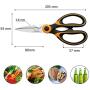 Kitchen Shears, Acelone Premium Heavy Duty Shears Ultra Sharp Stainless Steel Multi-function Kitchen Scissors for Chicken/Poultry/Fish/Meat/Vegetables/Herbs/BBQ… (Orange black)