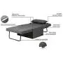 Diophros Folding Ottoman Sleeper Bed, 4 in 1 Multi-Function Adjustable Ottoman Sofa Bed Bench Guest Sofa Chair Convertible Sofa for Living Room (Dark Grey)