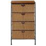 4D Concepts 4-Drawer Wicker Stand, Wicker/Metal