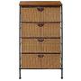 4D Concepts 4-Drawer Wicker Stand, Wicker/Metal