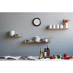 Wallniture Plat Stainless Steel Wall Shelf Heavy Duty Restaurant Bar Cafe & Home Kitchen Organization and Storage Shelf Set of 2 30.8'' Silver