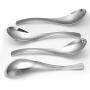 HIWARE Thick Heavy-Weight Soup Spoons, Stainless Steel Soup Spoons, Table Spoons, Set of 4