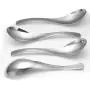 HIWARE Thick Heavy-Weight Soup Spoons, Stainless Steel Soup Spoons, Table Spoons, Set of 4
