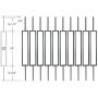 T81 - Iron Balusters - Single Rectangle - Hollow - 44 in X 1/2 in Square - Box of 10 (Satin Black)