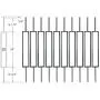 T81 - Iron Balusters - Single Rectangle - Hollow - 44 in X 1/2 in Square - Box of 10 (Satin Black) T81 - Iron Balusters - Single Rectangle - Hollow - 44 in X 1/2 in Square - Box of 10 (Satin Black)