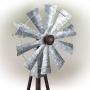 Alpine Corporation JUM368 Alpine Garden Stake Metal Wind Spinner, Bronze and Silver