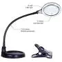 Brightech LightView Pro Flex Magnifying Lamp - 2 in 1 Clamp Table & Desk Lamp Energy Saving LED Ultra Bright Daylight Light, Great for Reading, Hobbies, Crafts, Workbench- Black Brightech LightView Pro Flex Magnifying Lamp - 2 in 1 Clamp Table & Desk Lamp Energy Saving LED Ultra Bright Daylight Light, Great for Reading, Hobbies, Crafts, Workbench- Black